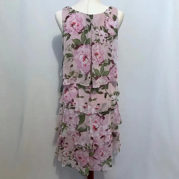 SLNY NWT Knee Length Tiered Flutter Dress Women Various - Picture 7 of 9